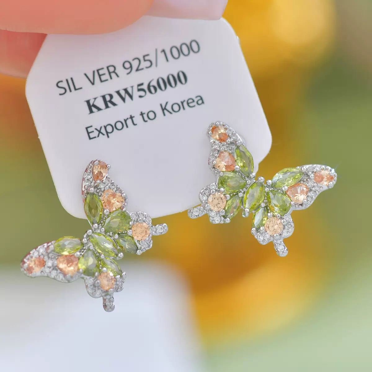 Crystal Butterfly Earring