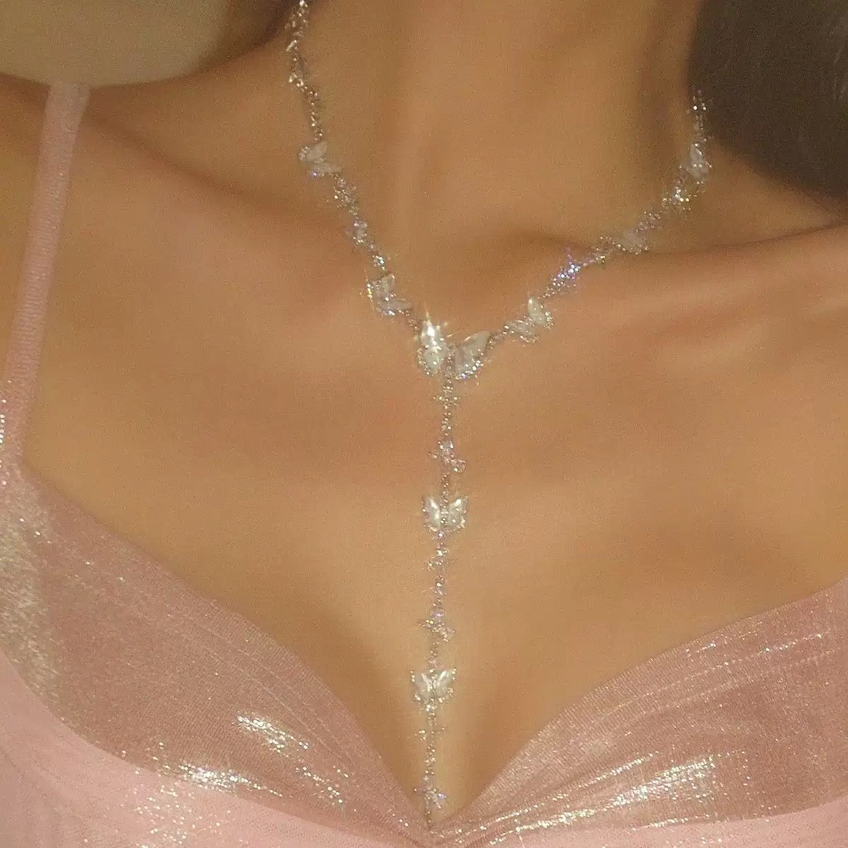 White Shell Butterfly Necklace