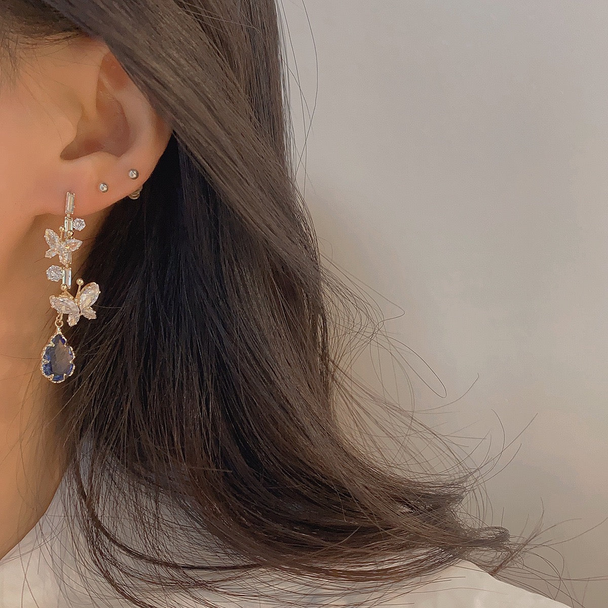 Fancy Butterfly Dangle Earring