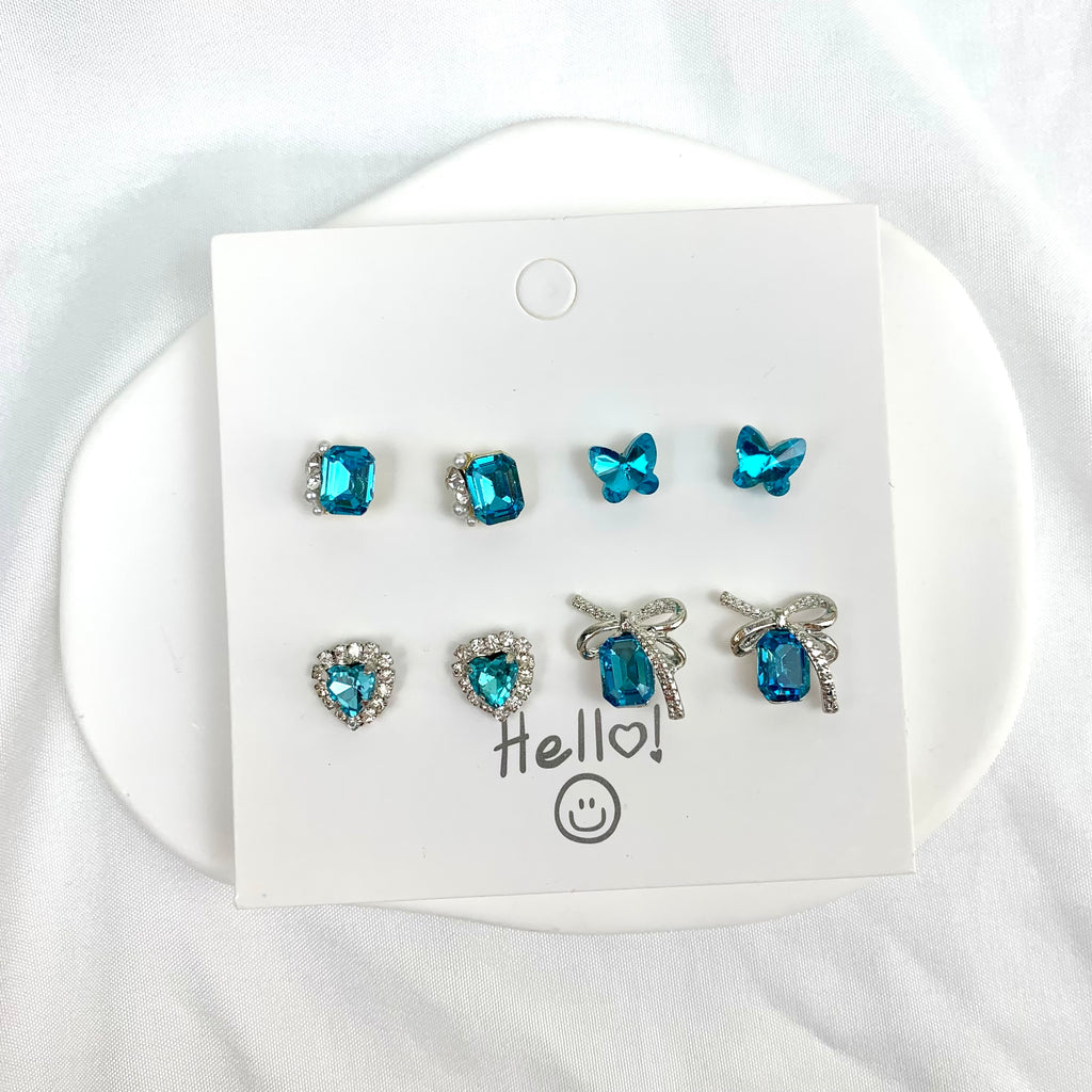 Shiny Stud Earring Set