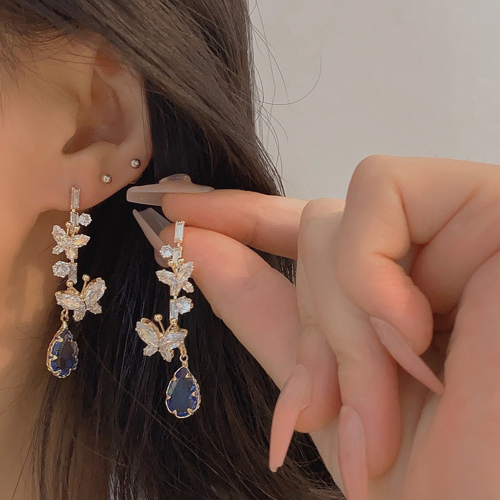 Fancy Butterfly Dangle Earring