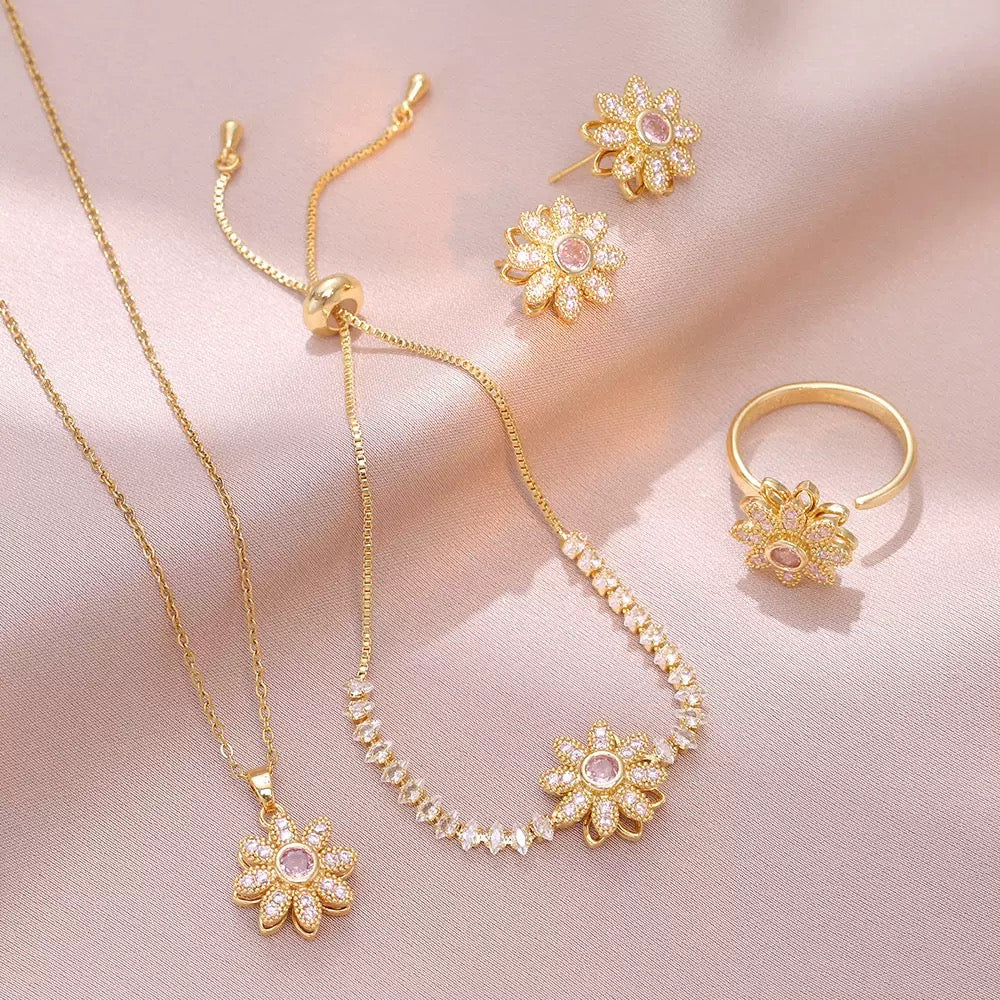 Pink Daisy Spinner Set
