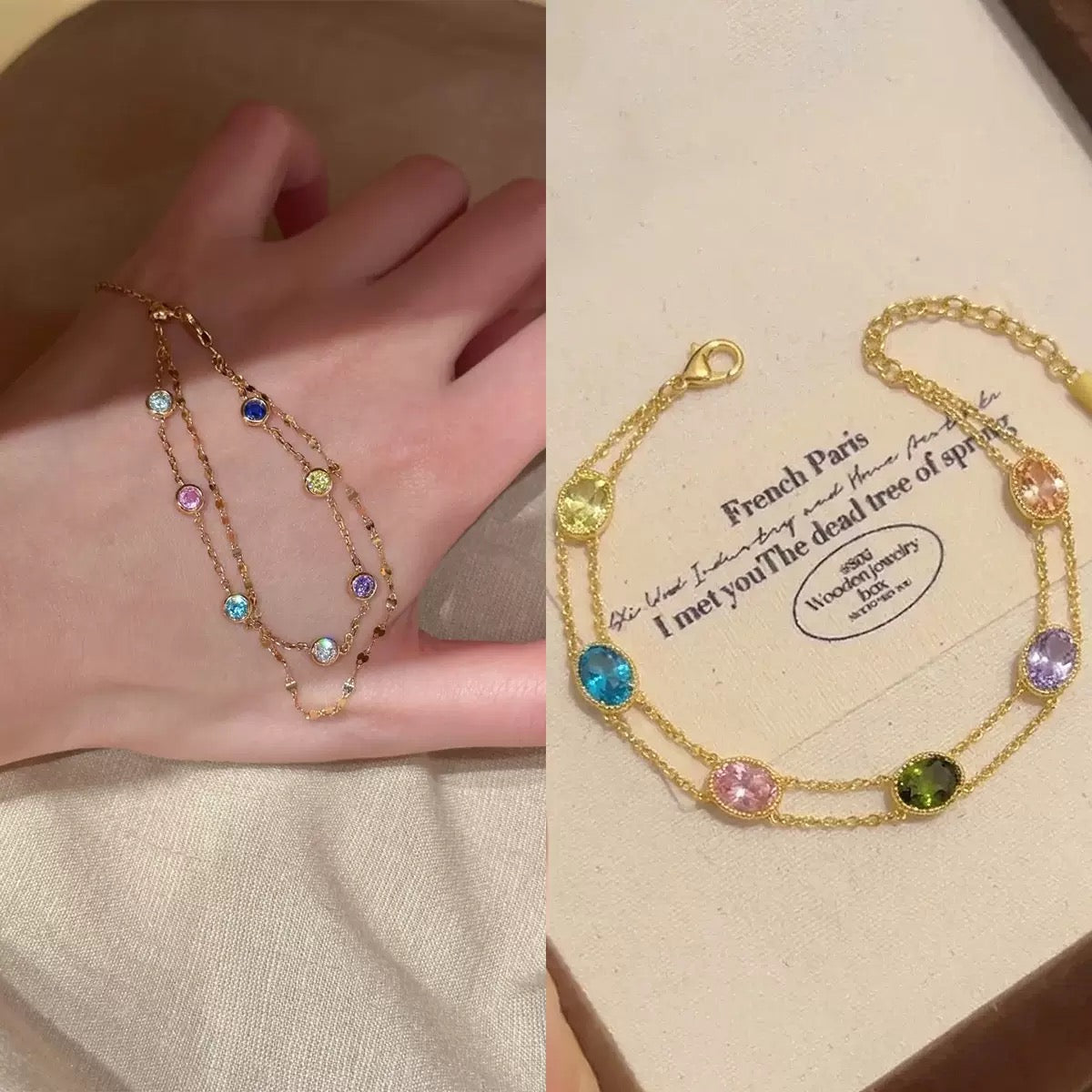 Rainbow Diamond Bracelet