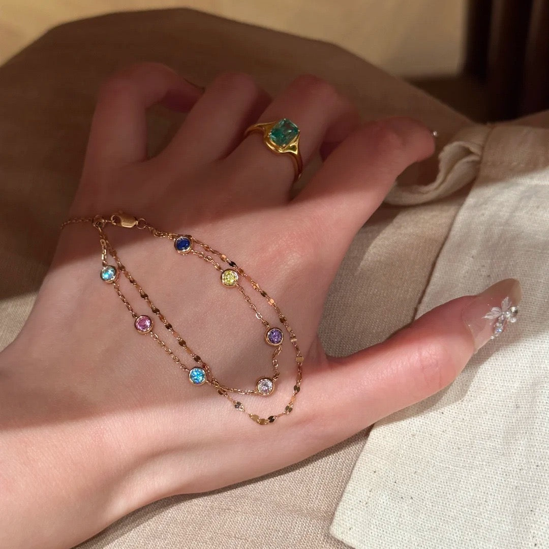 Rainbow Diamond Bracelet
