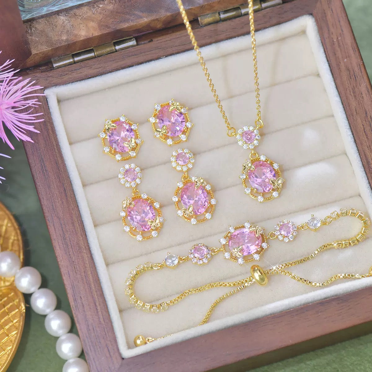 Pink Royal Style Jewelry Set