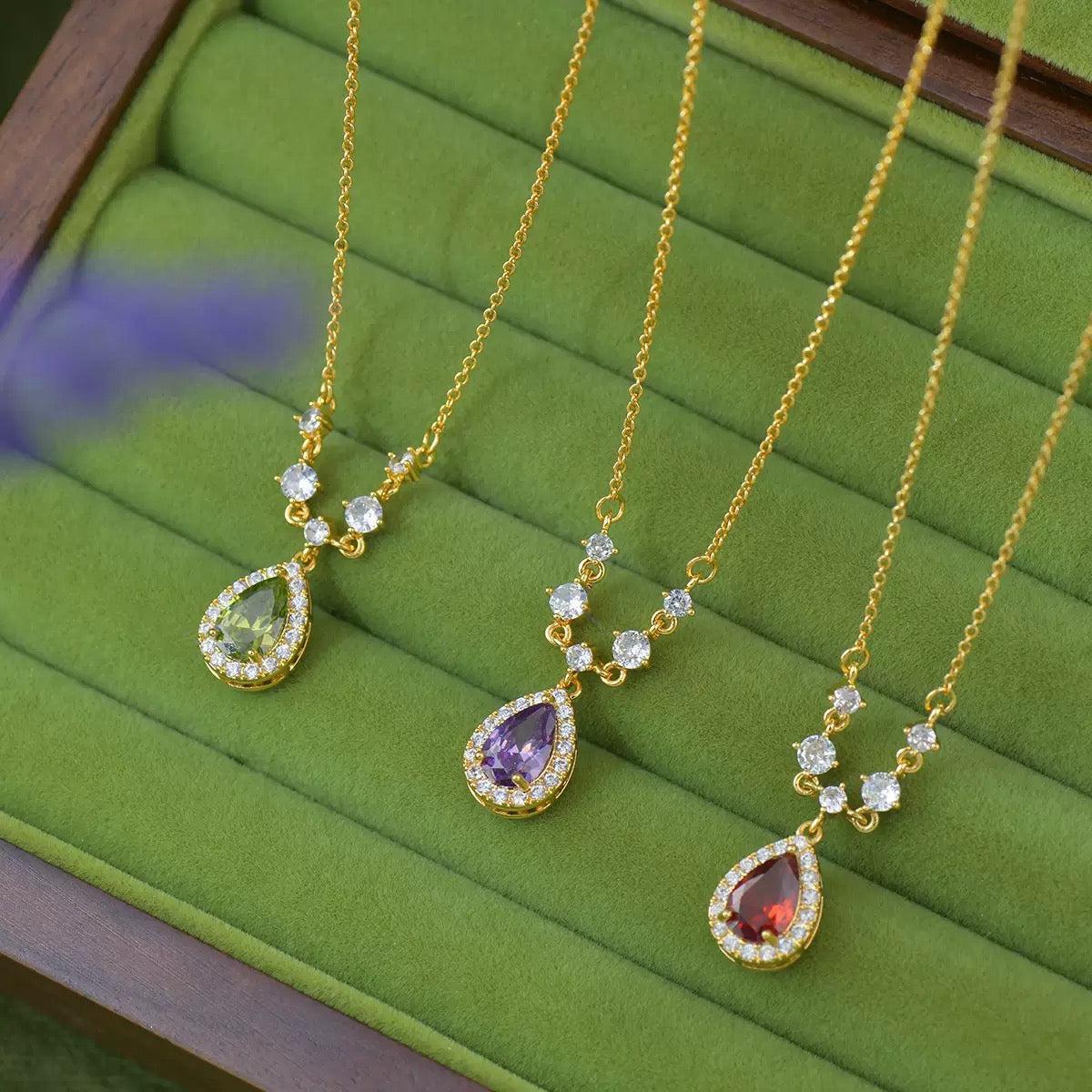 Teardrop Diamond Necklace