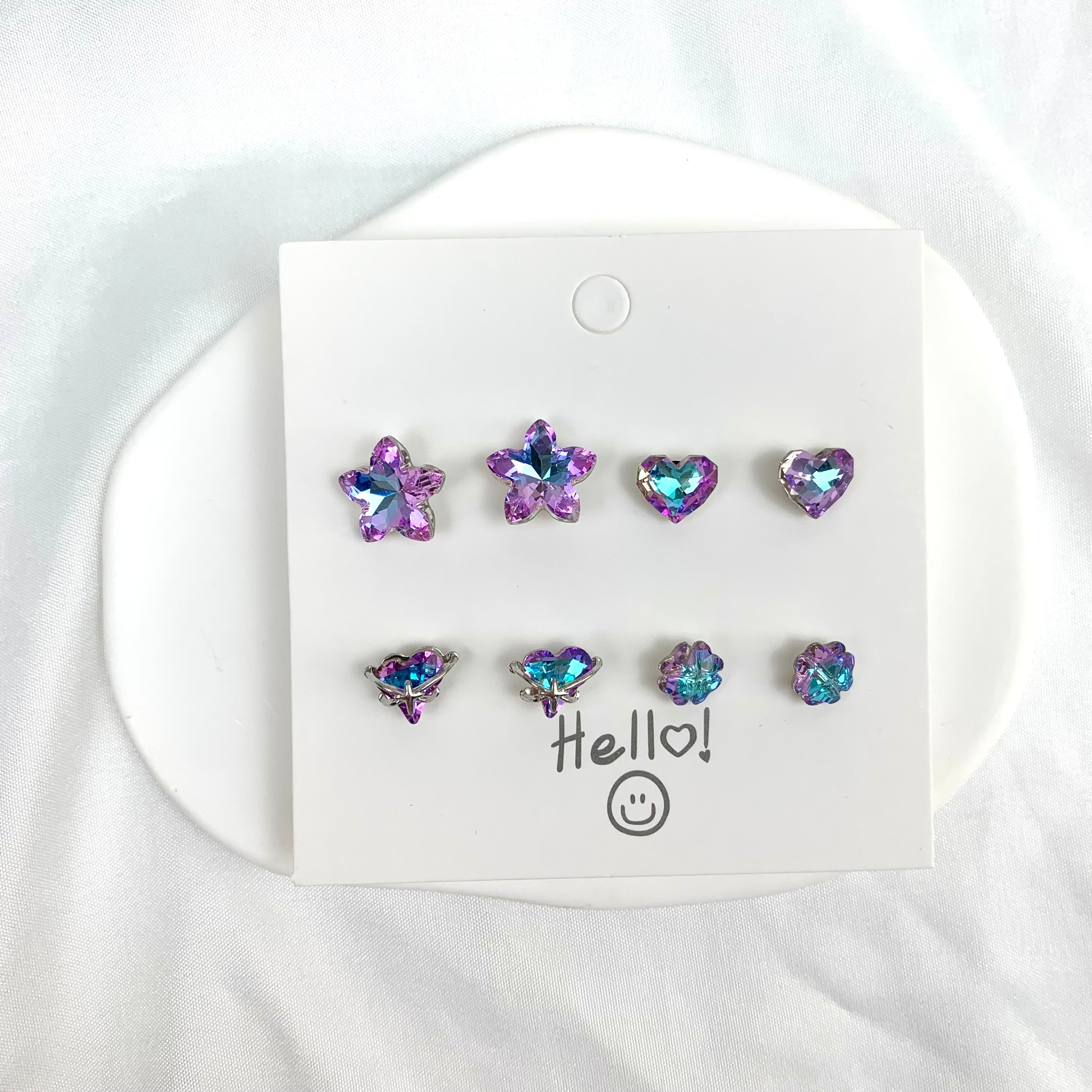 Shiny Stud Earring Set