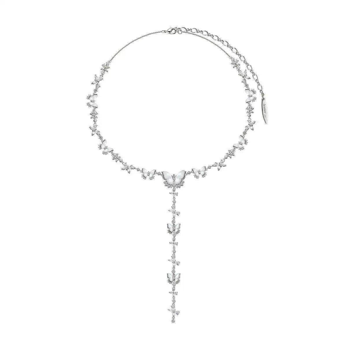 White Shell Butterfly Necklace
