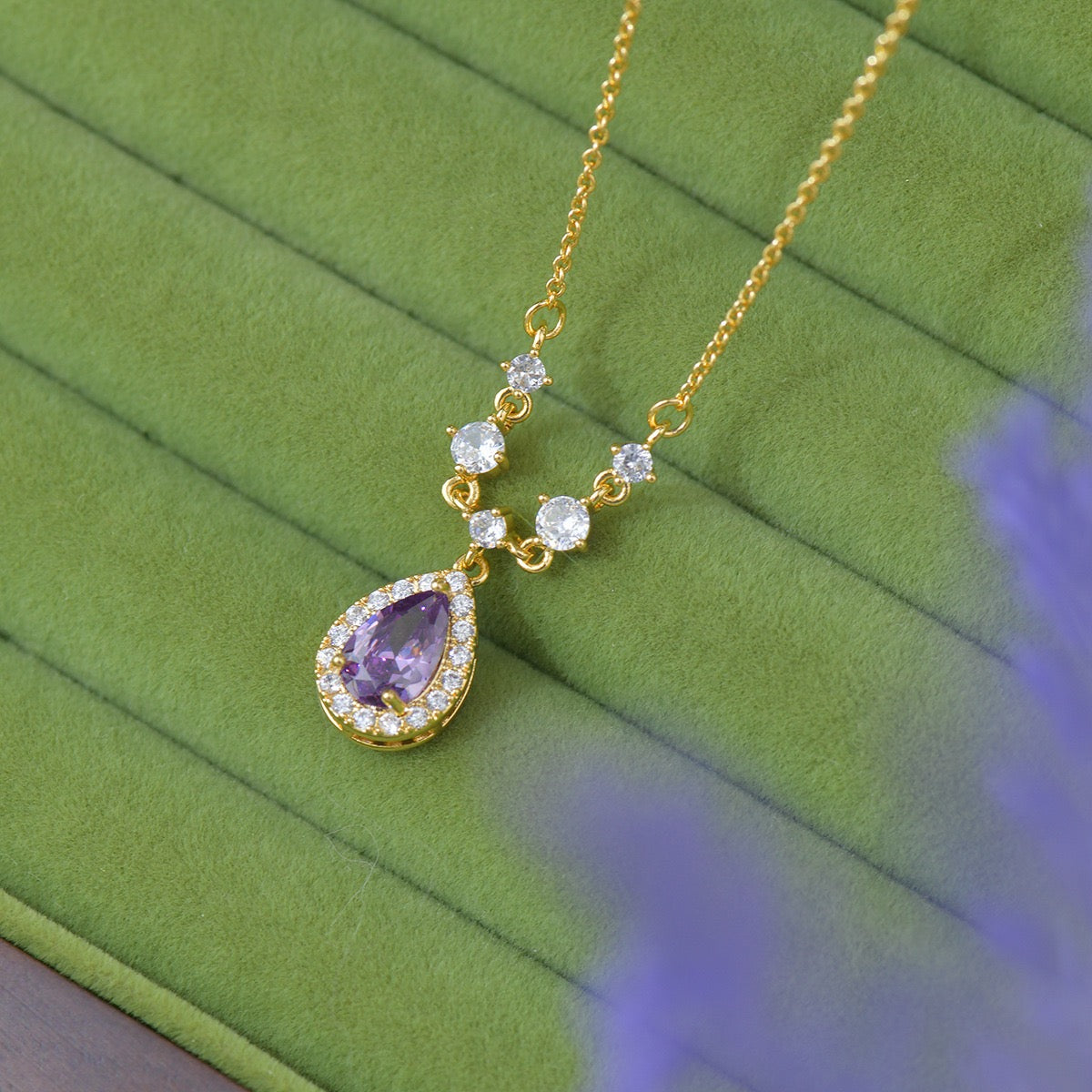 Teardrop Diamond Necklace