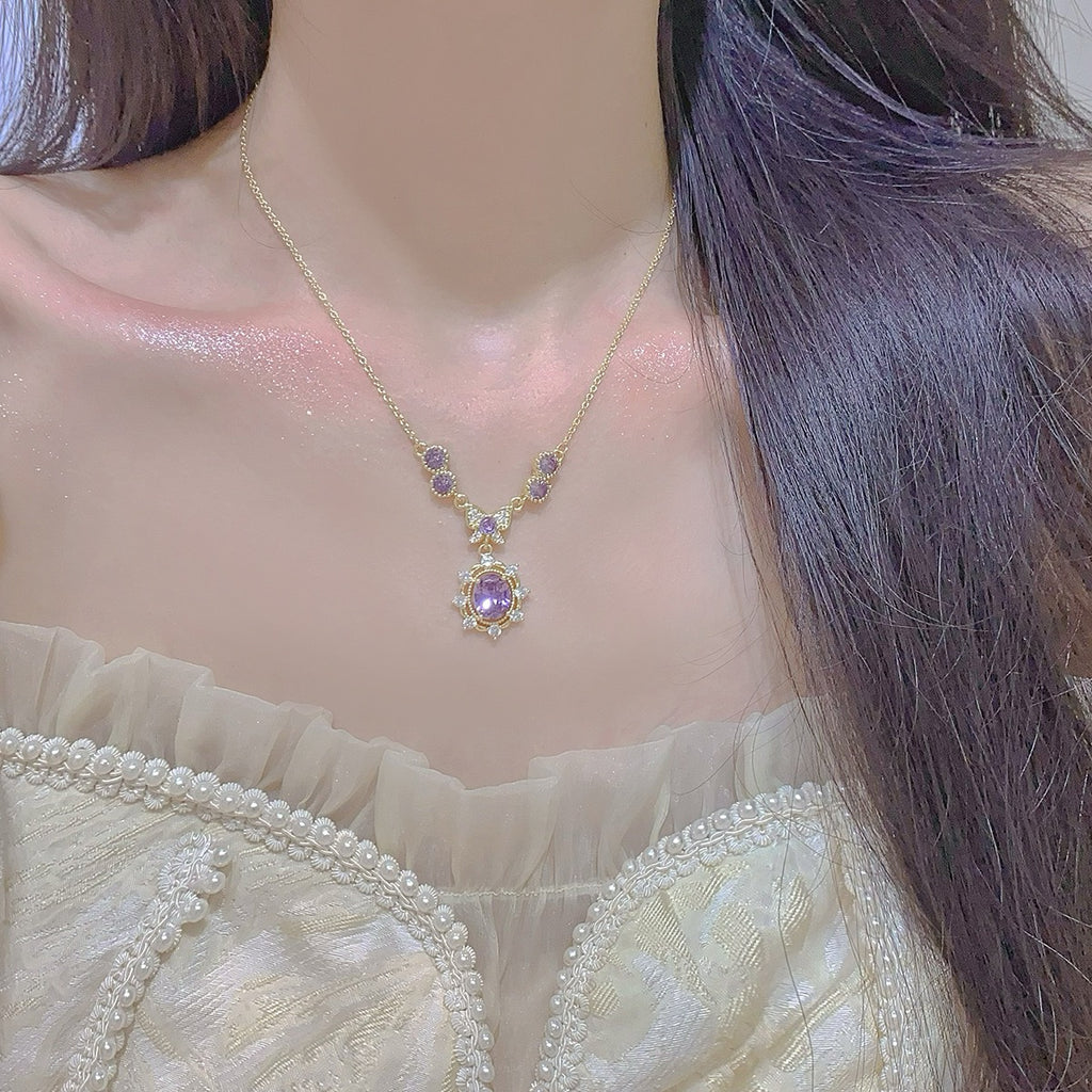 Purple Butterfly Style Jewelry Set