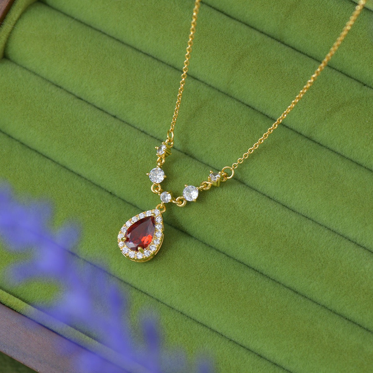 Teardrop Diamond Necklace