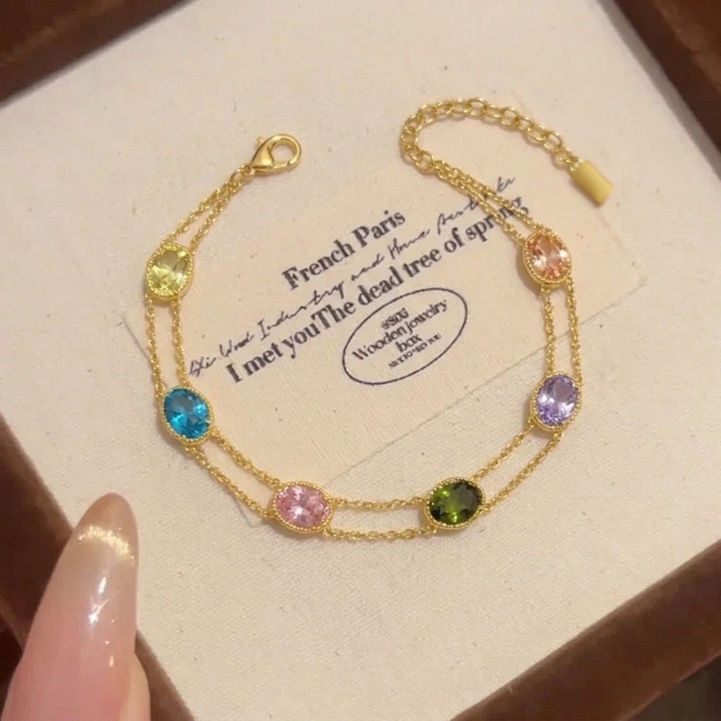 Rainbow Diamond Bracelet