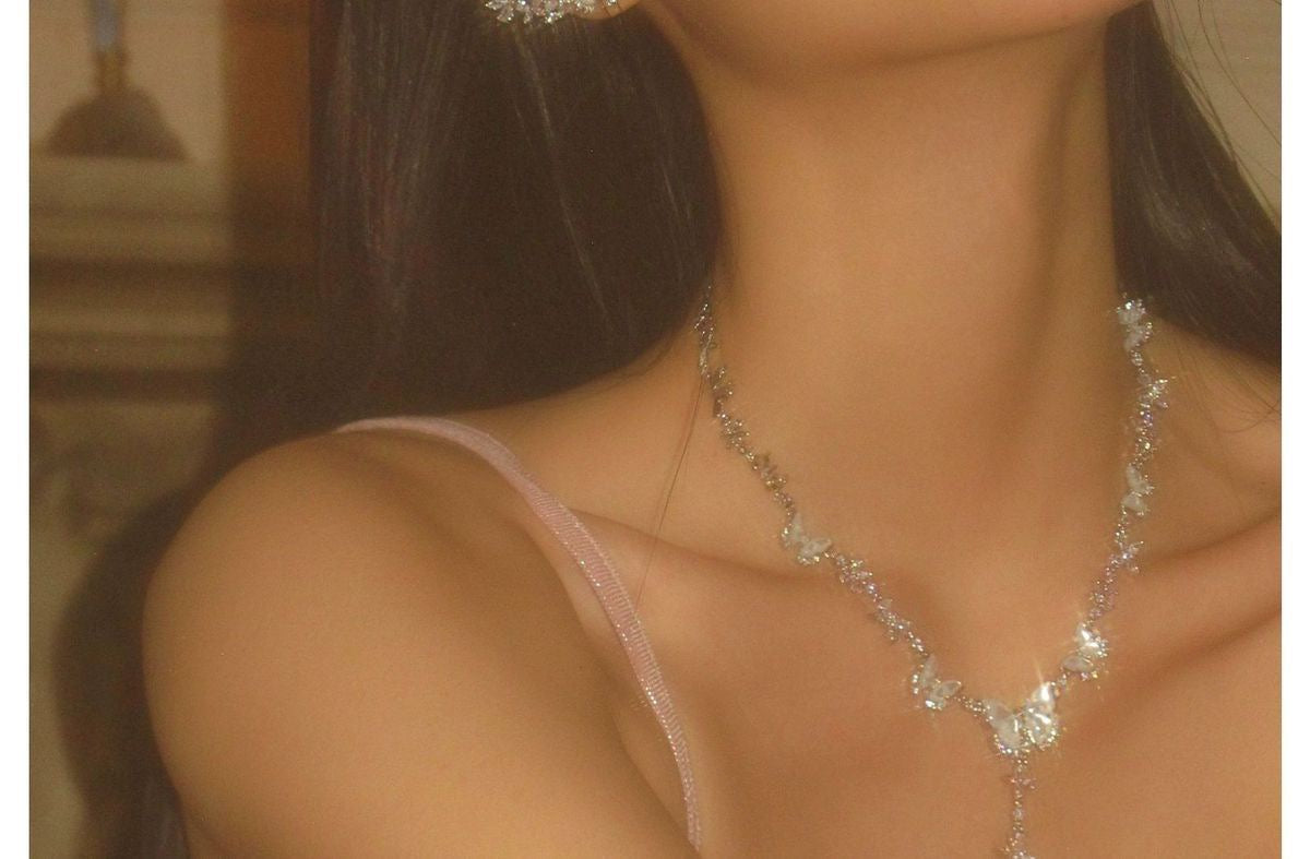 White Shell Butterfly Necklace